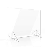 Apalis Spuckschutz Plexiglas Aufsteller 75cm x 100cm x 5mm ohne Durchreiche Tischaufsatz glask