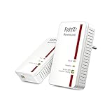 AVM FRITZ!Powerline 1240E/1000E WLAN Set (1,200 MBit/s, WLAN-Access Point, ideal für Media-Streaming oder NAS-Anbindungen, deutschsprachige Version, weiß)