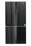 Haier HTF-610DSN7 CUBE Serie Kühl-Gefrier-Kombination / Multi Door / 190 cm / 428 L Kühlteil / 200 L Gefrierteil / ABT / Humidity Zone / Dry Zone / Switch Zone / Total No Frost, Black Inox