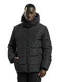 Urban Classics Herren Hooded Puffer Jacket with Quilted Interior Jacke, Black, XL