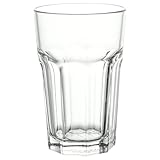 IKEA 6-er Set Gläser POKAL stapelbares Glas für Cocktail Longdrink Tee Kaffee Wasser - 350ml - 14cm hoch - spü