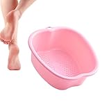 FZCRRDU KOCCAE Großes Fußbader Fußbecken,Fussbadewanne mit Massage Dickes Plastikfußbecken,Fußbad Massagegerät für Pediküre,Entspannung und Detox(Pink)