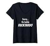 Damen No Hablo Fuctardo Spanischer Humor für Erwachsene T-Shirt mit V