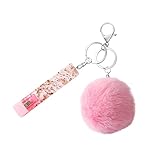 S-TROUBLE Kreditkartenabzieher, Kreditkartenabzieher Süßer Acryl Debit Bankkartengreifer mit Pom Pom Ball & Plastikclip Anzüge Lange Nägel Mädchen Geschenk