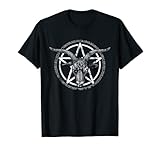 Baphomet Pentagramm aus Satan Ziegenkopf Gothic Okkult T-S