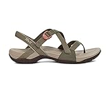 Teva Damen W ASCONA Cross Strap Sandalen, grün (Burnt Olive), 40.5 EU