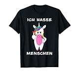 Ich hasse Menschen Einhorn Geschenk T-S