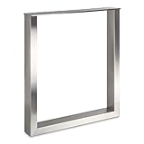 Tischgestell KUFE ECHT Edelstahl/Profil 80 x 40 mm/Höhe: 720 mm/Tiefe: 600 mm höhenverstellbar Tisch-Untergestell Rahmengestell von SO-TECH®