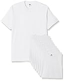 Fruit of the Loom Herren Original T. T-Shirt, weiß, L (10er Pack)