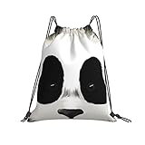 Rucksack mit Kordelzug, klein, für Fitnessstudio, Yoga, für Teenager, Mädchen, Damen, Kinder, Strand, niedlich, Sport, wasserdicht, für Schule, Panda Kordelzugbeutel Turnbeutel, Einheitsgröß