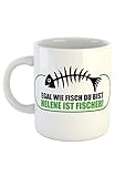 clothinx Kaffeetasse mit Aufdruck Egal Wie Fisch Du Bist Helene Ist F