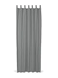 TOM TAILOR Unisex Home Schlaufenschal Vorhang Unifarben Grey,140/255,I700,2500