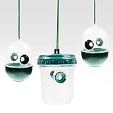 Wespenfalle 3er Set | Giftfreies Wespennest Attrappe zum Aufhängen aus Kunststoff | Insektenfalle Falle/ Nest zur Wespen, Hornissen Abwehr für Balkon Garten Outdoor - wetterfest & W
