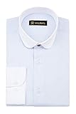 Jack Martin - Rundkragen Fischgrat Hemd - Herren Slim Fit Businesshemden & C