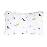 Yoofoss Babykissen mit Kissenbezug 27x37cm Kinderkissen mit 100% Baumwolle Kissenhülle Weich Baby Kissen Babykopfk