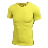 JELLYB Muskelshirt Herren Sommer Einfachheit Farbkontrast Slim Fit Herren Kompressionsshirt Modern Basic Stretch Rundhals Kurzarm Gym Schnelltrocknend Funk