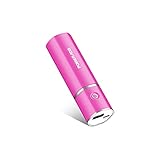 Mini Powerbank, Slim 2 Externer Akku 5000mAh, Klein Leicht Portable Charger, Kompakte Power Bank Handy Ladegerät für Smartphones, iPhone, Samsung Galaxy, Huawei und Mehr - Pink