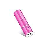 Mini Powerbank, Slim 2 Externer Akku 5000mAh, Klein Leicht Portable Charger, Kompakte Power Bank Handy Ladegerät für Smartphones, iPhone, Samsung Galaxy, Huawei und Mehr - Pink