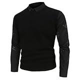 NP Männer Pullover Casual Männer Revers Hemd Weste Gefälschte Zweiteilige schlank