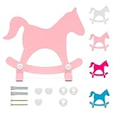 DEKOKRAFT® - Sweet Pony – Kindergarderobe mit Pferd Motiv [inkl. Zubehör] - 4 FARBEN Garderobenhaken - Kinder Kleiderhaken – Garderobe mit 2 Haken - Kinderzimmer Wand Kinderhaken - Wandhak