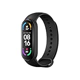 Xiaomi Mi Smart Band 6 1,56 AMOLED Touch Display, 24 Pulsüberwachung Schlaf, 30 Trainings Modi, Bluetooth Fitness Aktivitätstracker, 5ATM, Schw