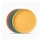 Platte 5.71inch Plastikplatten rundes Abendessen Teller Set von 4 Salat Pasta Dessert und Fruchtteller für Restaurant Kitchen Family Party Dessertteller ( Color : Multi-colored , Size : 5.71INCH )