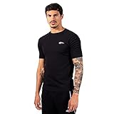 SMILODOX Herren T-Shirt Ripplez - Slim fit Kurzarm Oberteil mit Rundhals, Größe:M, Color:Schw