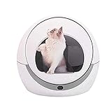 HUFFGOUT Große Smart Cat- Toilette Automatik, Katze Sandkasten Induktion Rotary Reinigungskatze Roboterstreu Große Kitty Selbstreinigende Müllk