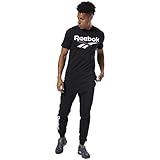 Reebok Herren T-Shirt Classic Vector Logo Kurzarm, Herren, kurzärmelig, Classics Vector Tee, schwarz/weiß, S
