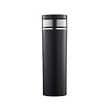 FUJGYLGL Edelstahl Smart Travel Car Electric Cup mit LCD-Temperaturanzeige, 350ml Auto Wasserkocher, for Wasser Tee-Kaffee-Milch, Schwarz (Größe: 22,5 x 7 x 7 cm) (Color : Black)