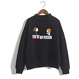 YLWX Grey's Anatomy T-Shirts Herren Damen Langarm-Sweatshirt Mit Hohem Kragen You're My Person,Black1-XXXL