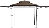 Pure Home & Garden Luxus Grill Pavillon San Lorenzo, wasserabweisend mit stabilen Seitenablagen und klappbaren S