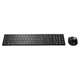 MEDION P81002 Maus und Tastatur Set (kabellos, Bluetooth oder 2.4 GHz, integrierte Akkus, Tastatur mit Multimedia Tasten, 4-Tasten Maus, Plug & Play, ergonomisch)