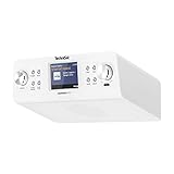 TechniSat DIGITRADIO 21 IR - Unterbaufähiges DAB+/UKW/Internet-Küchenradio (Bluetooth, 2 W Mono-Lautsprecher, 2,8' Farbdisplay, Uhr mit Wecker) weiß