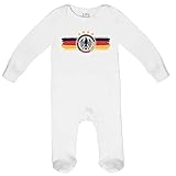 Shirtgeil Deutschland Trikot Baby Adler Fanartikel BIO Baby Strampler Newborn Weiß