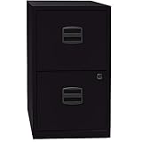 Bisley Home Hängeregistraturschrank - mit 2 Hängeregistratur-Schüben - schwarz - HxBxT: 672 x 413 x 400 mm - Büroschrank, Standcontainer, Unterstellschrank, Aktenschrank