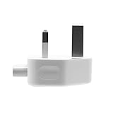 aiino - UK-Stecker für Apple-Netzteil, Kompatibel mit Macbook-Ladegerät, Ultra-Schnellladung, Einfache Verwendung in jeder Umgebung, Reisestecker für England, Irland, Schottland - Weiß