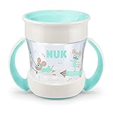 NUK Mini Magic Cup Trinklernbecher | auslaufsicherer 360°-Trinkrand | ab 6 Monaten | praktische Griffe | BPA-frei | 160 ml | türk