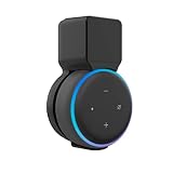 Stouchi Dot Wandhalterung Ständer kompatibel mit Dot 3. Generation Socket Hanger Bracket Case, Built-in Cable Management, Audio Port Available Pures Schw