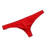 iYmitz Herren Erotik Einfache Einfarbige Tanga Sport Höschen Slip Shorts Raised Unterwäsche Ice Silk String Schnelltrocknend U
