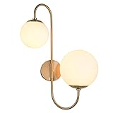 Wandleuchte für Innenräume Kreative nordische Innenbeleuchtung der eisernen Wandleuchte LED Moderne minimalistische Wandleuchte Lampe Glaskugel Runde Wand Slogce Wohnzimmer Kunst-Leuchten Beleuchtung