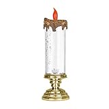 Rotierende Farbe wechselnde Glitter LED Flameles Romantische Kristall Kerze Licht 300Ml Crystal Candle Farbwechsel große Kerze Licht mit USB-Kab