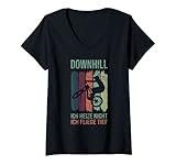 Damen Downhill Bike MTB Trikot Mountainbike Spruch Fahrrad T-Shirt mit V