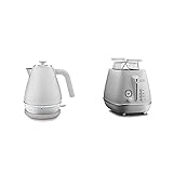 De'Longhi Frühstücksset Distinta Moments - Wasserkocher KBIN2001.W und Toaster CTIN2103.W, Weiß