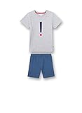 Sanetta Jungen Schlafanzug kurz grau Pyjamaset, hellgrau Melange, 140