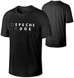 Poung Depeche Mode Logo Mens Fashionable Music Graphic T-Shirt(XXX-Large)