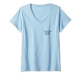 Damen Kann Spuren von Wein enthalten Alkohol lustig Damen Herren T-Shirt mit V