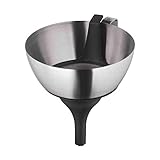 WMF Gourmet 3in1 Edelstahl Trichter 18 cm, abnehmbaren Reduziertrichter & Sieb, Cromargan Edelstahl mattiert, Kunststoff, spülmaschinengeeig