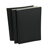 TIMESETL A4 Skizzenbücher Anfänger Skizze Notebook mit schwarzer Hülle, Holzfreies Papier Skizze Leeres Buch 80GSM Patrone Papier, 40 Blätter / 80 Seiten für jedes Leere Notebook