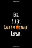 Eat. Sleep. Grab An Orange. Repeat: Funny Orange Notebook/Journal (6” X 9”)